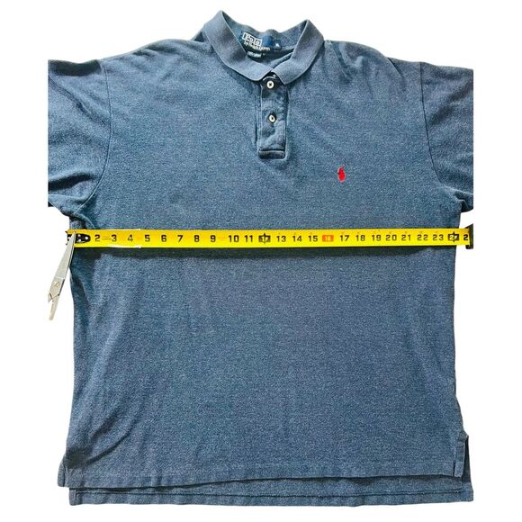 Polo Ralph Lauren Shirt Mens XL Blue Red Pony 100% Cotton Short Sleeve Pre-Owned - Picture 6 of 6